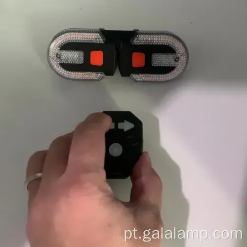 Luz de giro de bicicleta impermeável sem fio